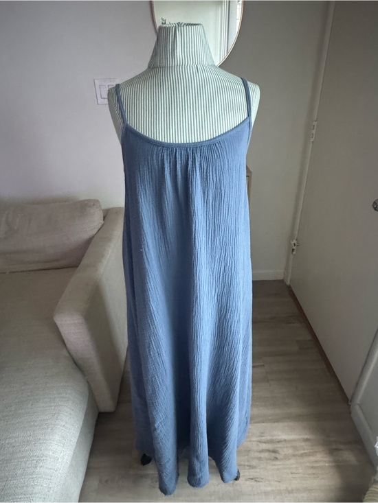 Nation LTD Dresses & Skirts - Nation LTD Blue Cotton Gauze Maxi Dress XS Made in USA
